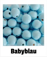 Holzperlen 16mm babyblau